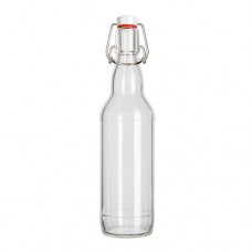 Бутылка с бугельной пробкой 1 литр прозрачная 
